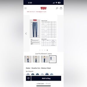 Levi’s Low Pro Straight